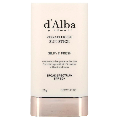 d'Alba, Vegan Fresh Sun Stick, SPF 50+, 20 г (0,7 унции)