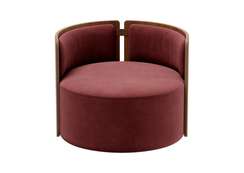 Кресло крутящееся Lagom 800 (бордовый FiberGuard, орех)