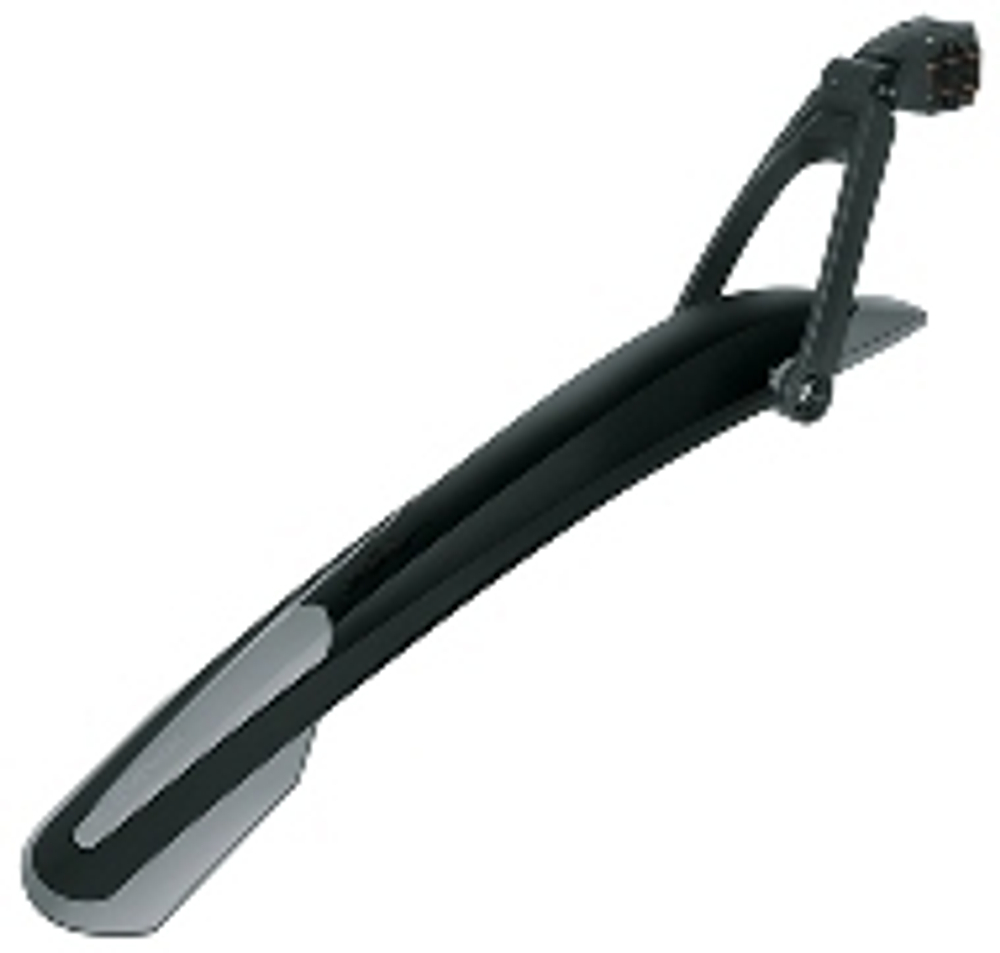 Крыло заднее 26-27.5" X-BLADEII , крепеж б/съемный в шток вилки, 2х-комп. пластик, серо-черн.