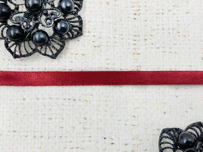 Лента атласная, ш. 0,5 см, бордовый