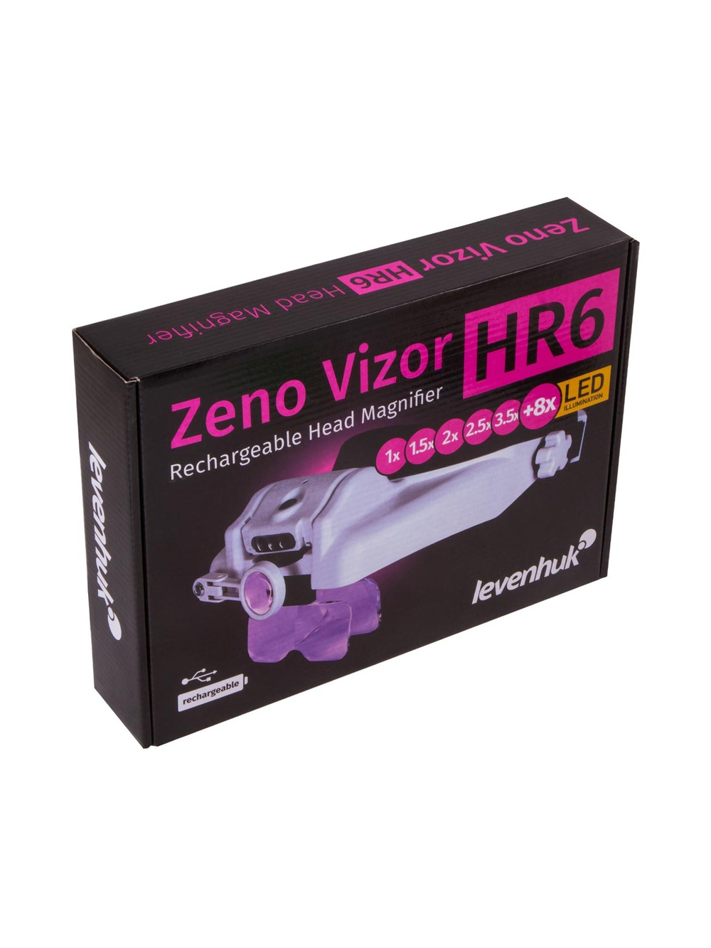 Лупа налобная с аккумулятором Levenhuk Zeno Vizor HR6