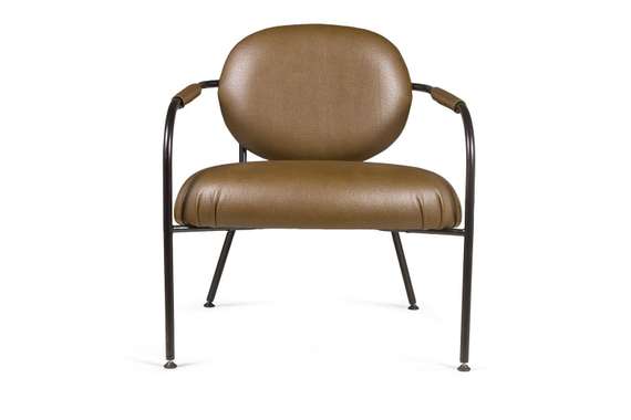 Лаунж-кресло Ego, темно-коричневая экокожа