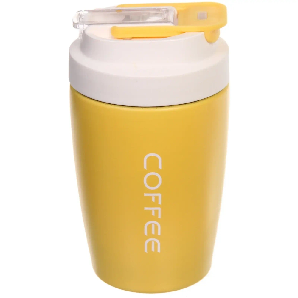 Термокружка 400мл «COFFEE» желтая
