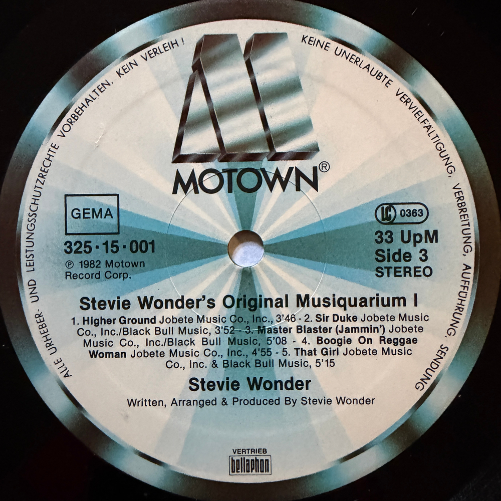 Stevie Wonder ‎– Stevie Wonder's Original Musiquarium 1 2LP (Германия 1982г.)