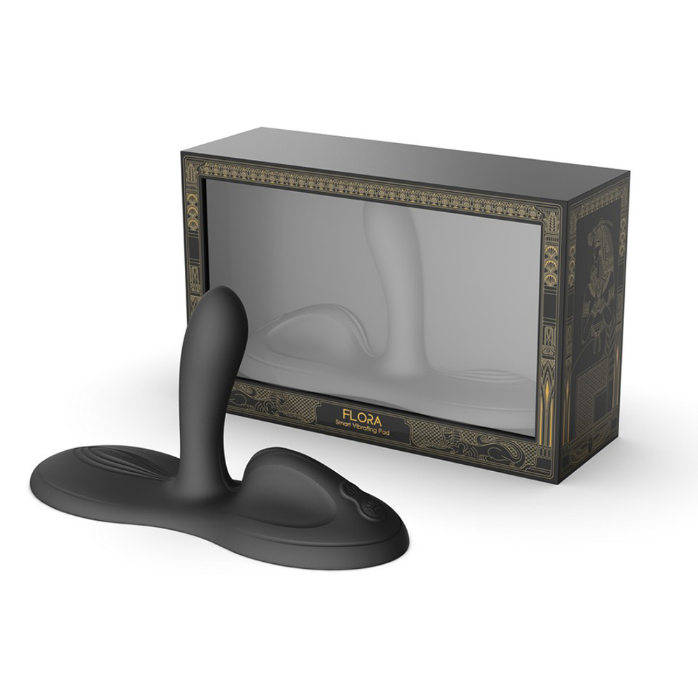 Черная виброподушка с функцией нагрева и управлением через приложение Zalo Flora Smart Vibrating Pad Obsidian Black