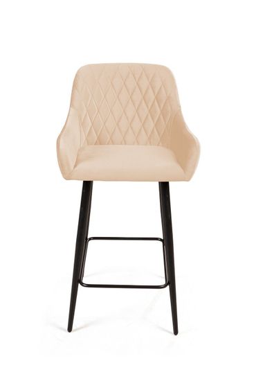 Стул полубарный Robert, бархат бежевый 5