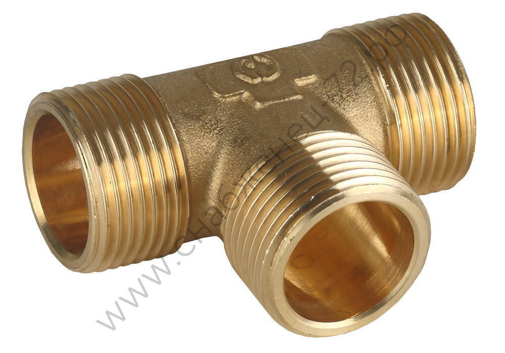 GENERAL FITTINGS наружная резьба 3/4″, латунь, Тройник (51054-3/4)