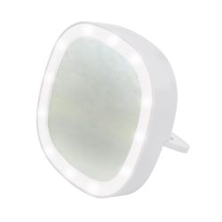 ULK-F71 3AAA WHITE Зеркало карманное с подсветкой. На батарейках 3AАА не в-к. Белый. ТМ Uniel