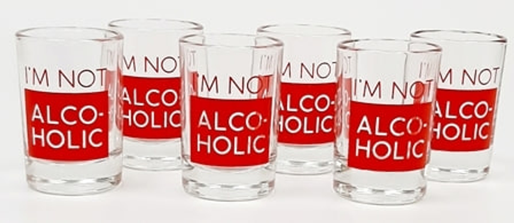 Набор стопок 50 мл 6 шт I'm not alcoholic