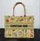 Сумка Dior Book Tote, модель маленького формата бежевый/красный