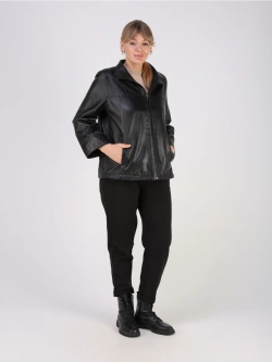 Кожаная куртка демисезонная натуральная оверсайз