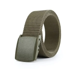 Ремень туристический 1,2м пластиковая пряжка, цвет зеленый