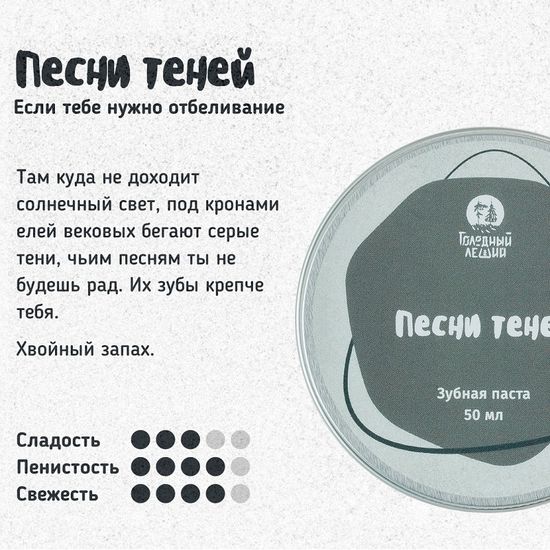 Зубная паста Голодный Леший "Песни теней", Refill 100 мл (уценка)