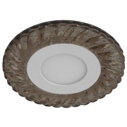 DK LED 15 CHP/WH Светильник ЭРА светодиодный круглый белая подсветка 3+3W шампань/белый | Встраиваемые LED светильники