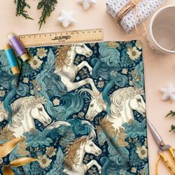 Ткань Ниагара Софт фантазийные кони