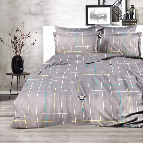 КПБ Dinara, Дуэт , 50х70, простыня 180х200х30 . DOMTEKC