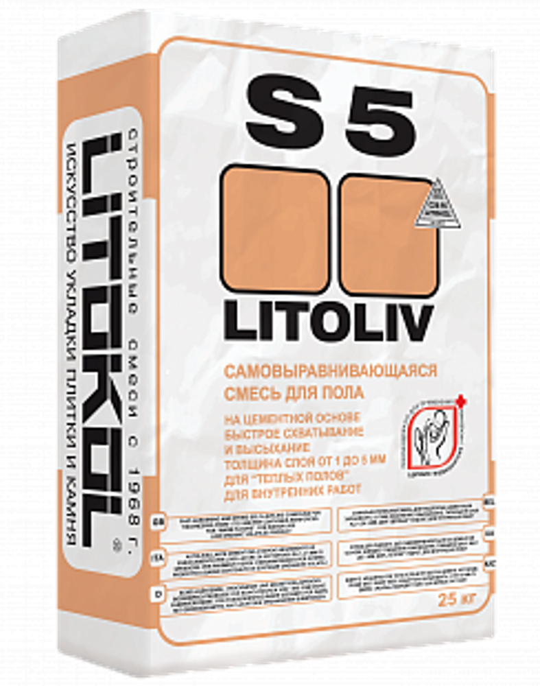 Выравнивающий состав LITOLIV S5 Цвет: розово-серый 25 кг, Litokol