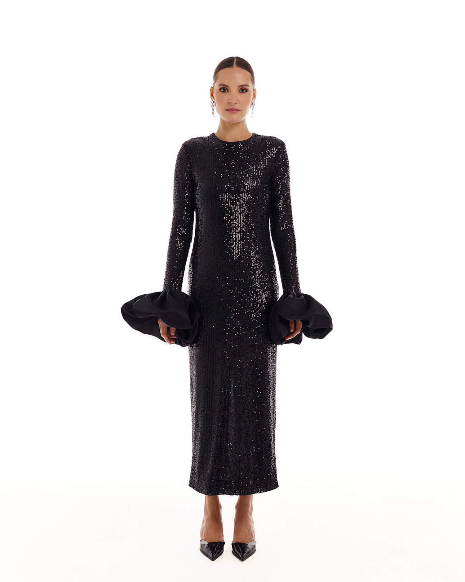 Платье SATURNA (Сатурна) пайеточное черное