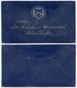 1 доллар 1971 год (S). США. Эйзенхауэр. Серебро, диаметр 38.1 мм. UNC с жетоном в родной запайке и конверте