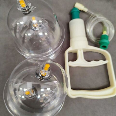 Массажная вакуумная банка 10 см. 4 шт с насосом