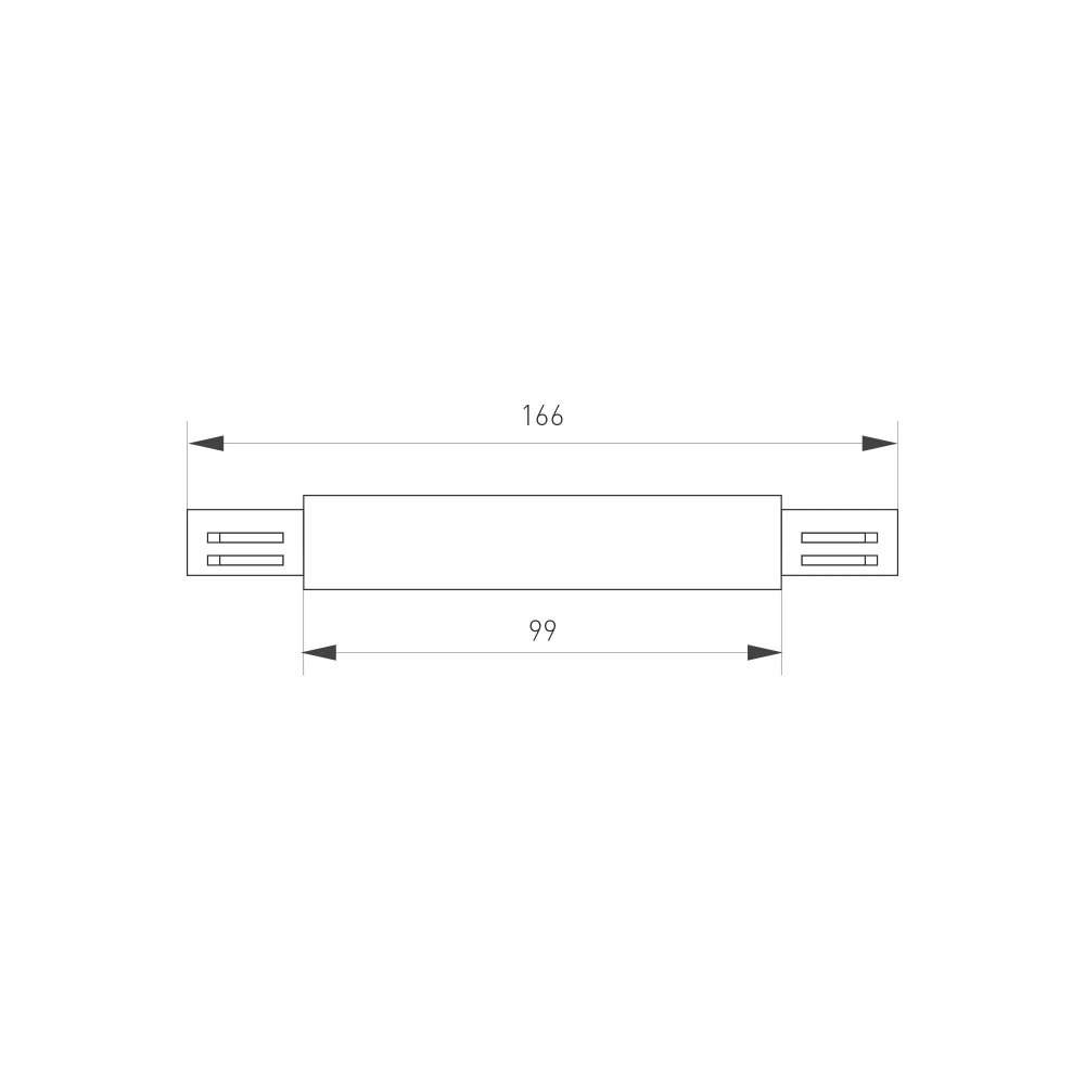 Коннектор прямой LGD-4TR-CON-LONG-BK (C) (Arlight, IP20 Пластик, 3 года) 026501