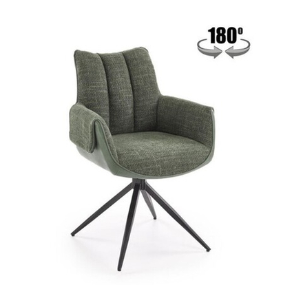 Стул HALMAR K579 зеленый/черный, поворотный