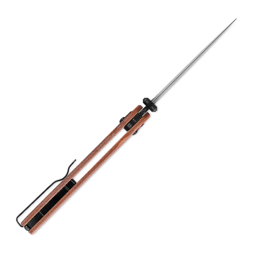 Нож складной SRM 411L-MN Asika Black PVD (14C28N, Brown Micarta)