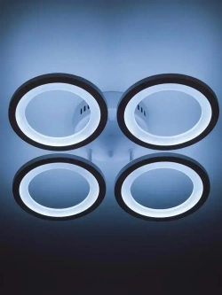 Люстра потолочная светодиодная с пультом ДУ Rivoli белая 88Вт 2800-6300К, светильник на кухню, в детскую, в спальню