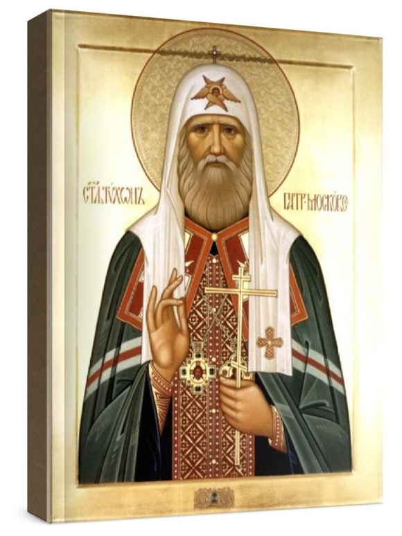 Тихон Московский (рукописная икона)