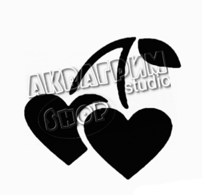 Трафарет для блеск тату "Вишенки