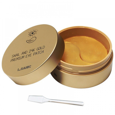 L'Sanic Патчи гидрогелевые с муцином улитки и золотом - Snail and 24k gold premium eye patch, 60шт