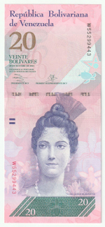 Venezuela, 20 Bolívares, 2018, UNC