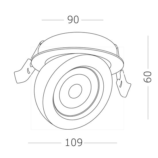 ST654.538.10 Св-к встр. Белый LED 1*10W 3000K 850Lm Ra>90 38° IP20 D109xH60 180-240V Встраиваемые светильники