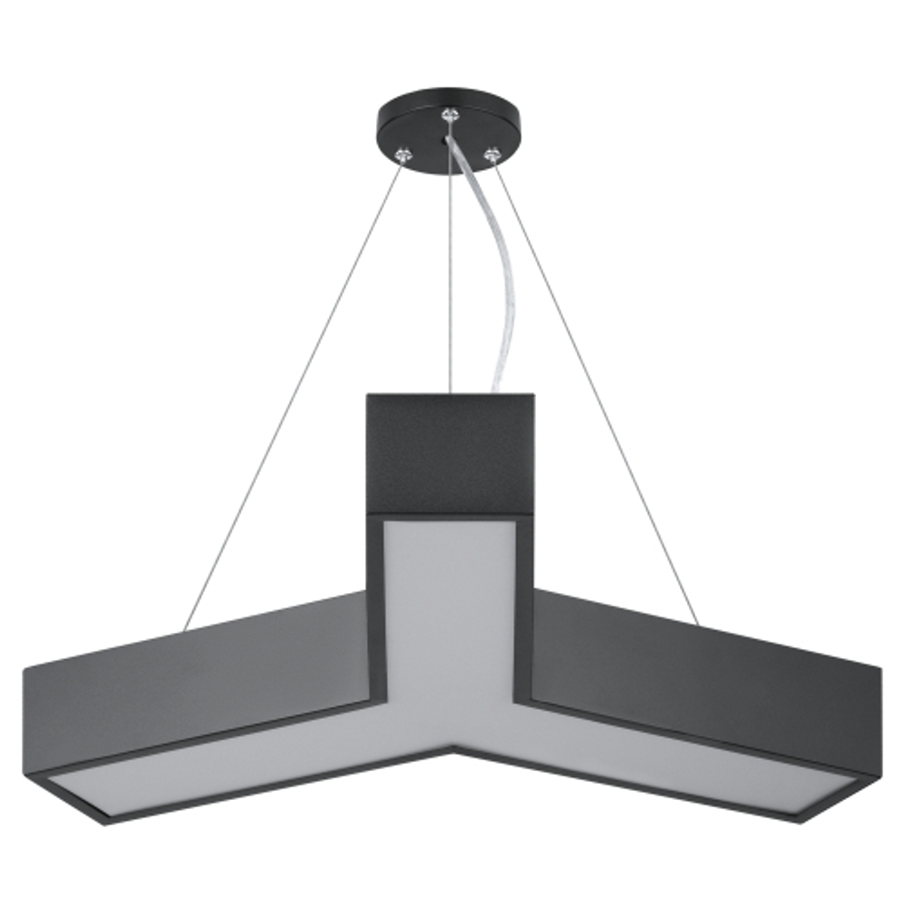 Светильник LED ЭРА Geometria SPO-141-B-40K-028 Igrek 28Вт 4000K 1900Лм IP40 600*80 черный подвесной драйвер внутри