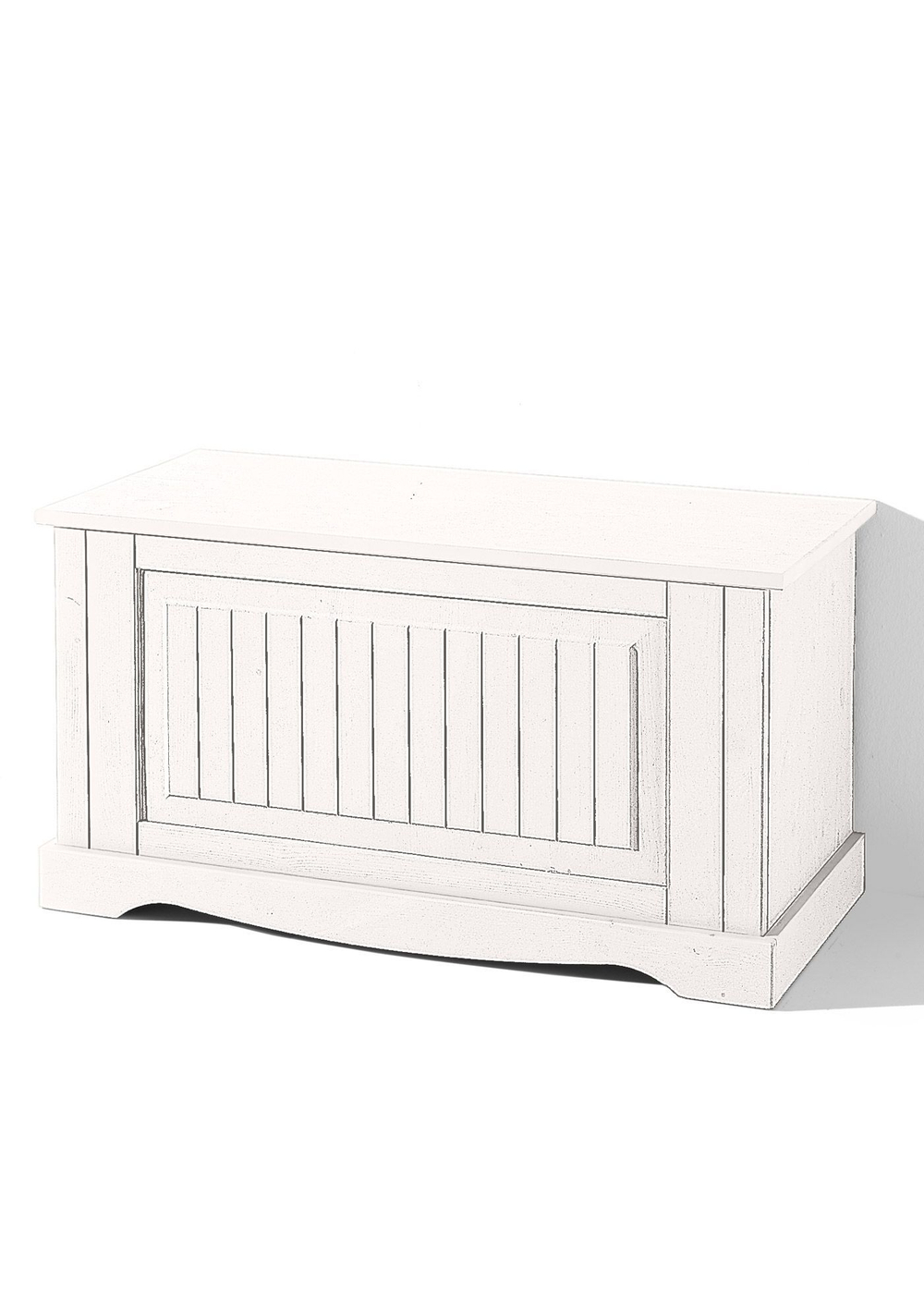 Сундук - скамья из сосны Рома, белый