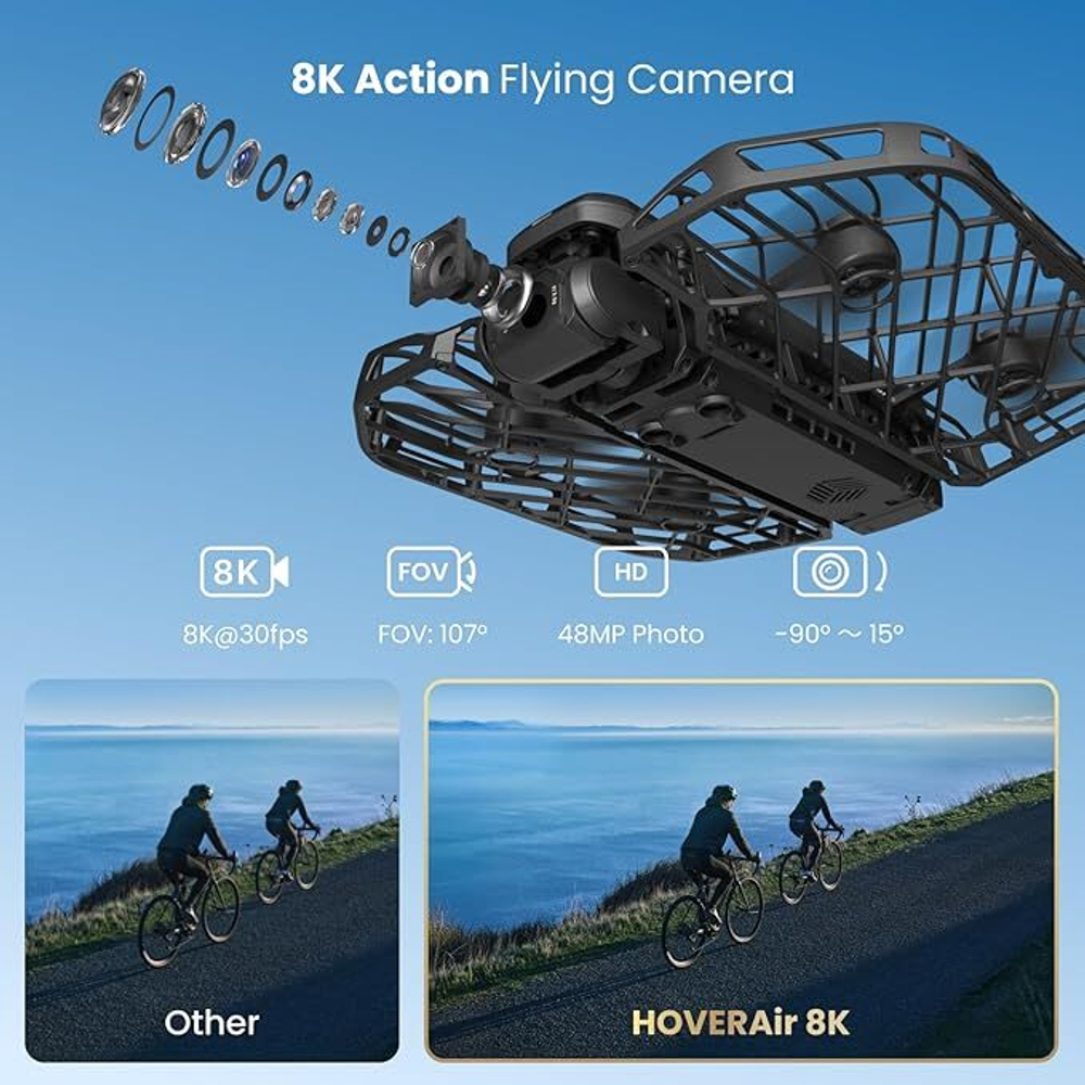 Квадракоптер HOVERAir X1 PROMAX 8K с камерой (для велоспорта)