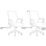 Кресло оператора Helmi HL-М05 "Ambition", ткань серая, пластик белый, механизм качания