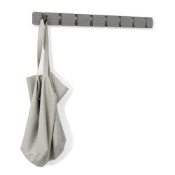 Вешалка настенная Flip, 81 см, 8 крючков, серая/олово