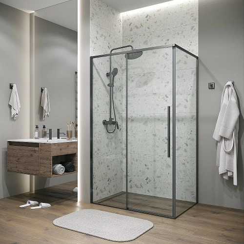 Душевой уголок Grossman Galaxy 120.K33.01.1470.42.00 140x70 стекло прозрачное/профиль графит сатин