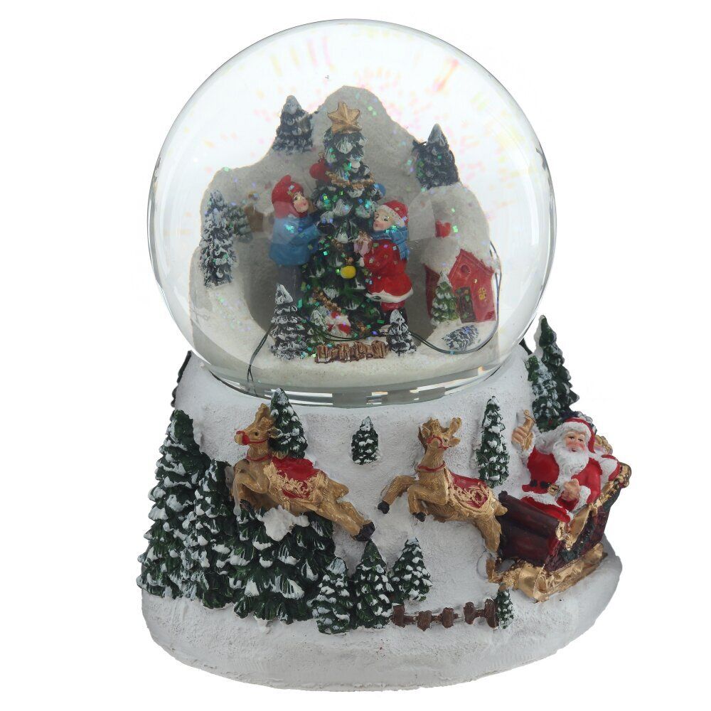 GAEM Фигурка декоративная "Рождество" в стекл шаре (свет, муз, вьюга, 3хAA), D 12 см, L15 W13,5 H19 см