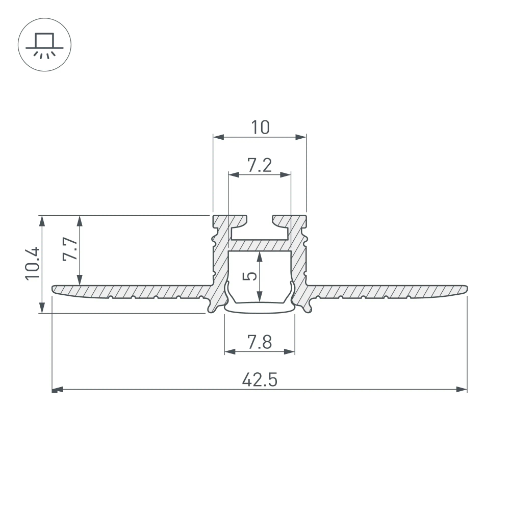 Профиль PIK-F-HIDE-2000 (Arlight, Алюминий) 030563