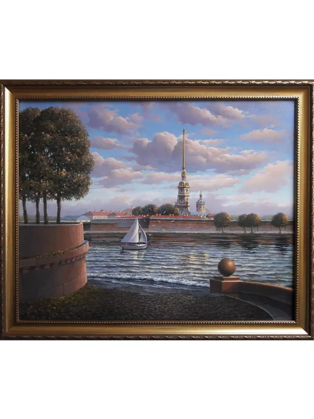 Картина маслом "Петроградская крепость" Гафиатуллин