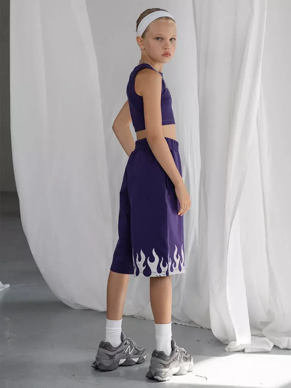 Шорты бермуды для девочки в школу