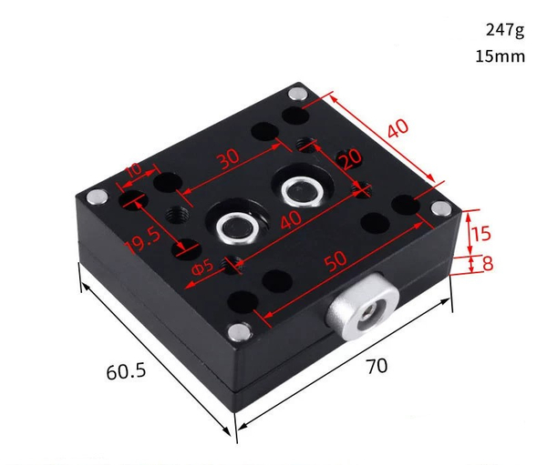 Black model: quick-change fixture plate (complete set)
