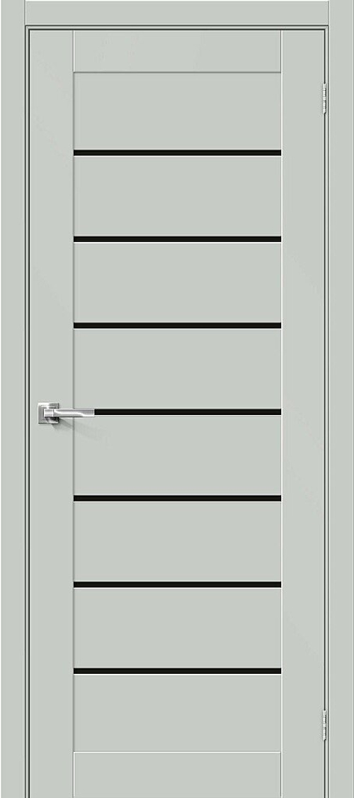 Дверь Браво-22 / Цвет Grey Matt / Стекло Black Star / Двери Браво