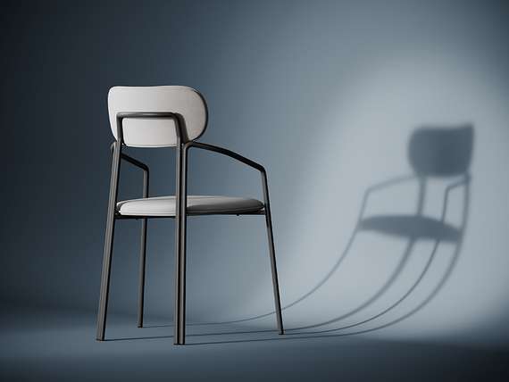 Стул Ror, Round, серый велюр