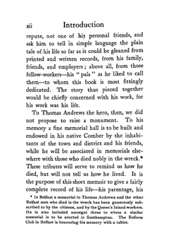 Thomas Andrews, shipbuilder. With an introduction by Sir Horace Plunkett | Bullock Shan F.