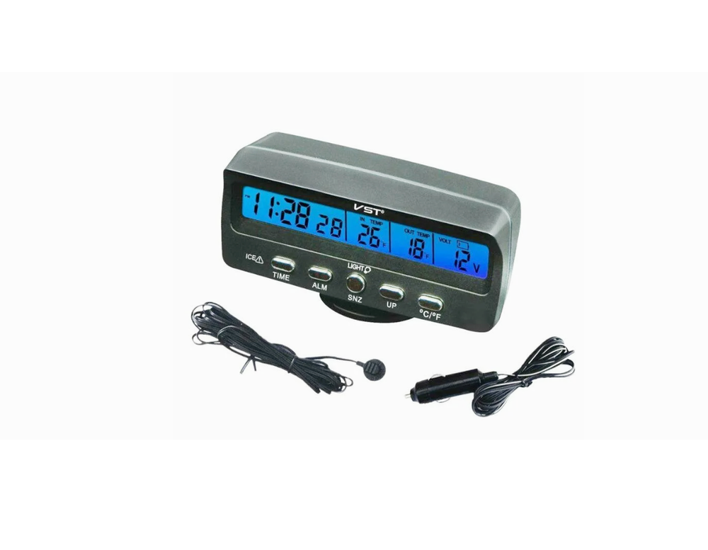 Авто часы VST 7045-V Монохром blue