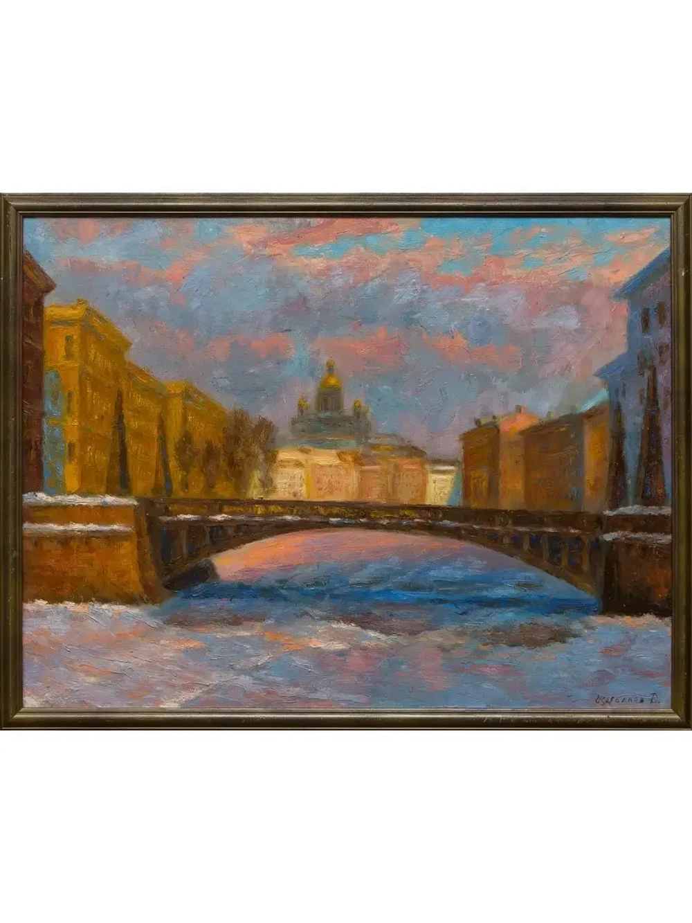 Картина маслом Поцелуев мост Щербаков