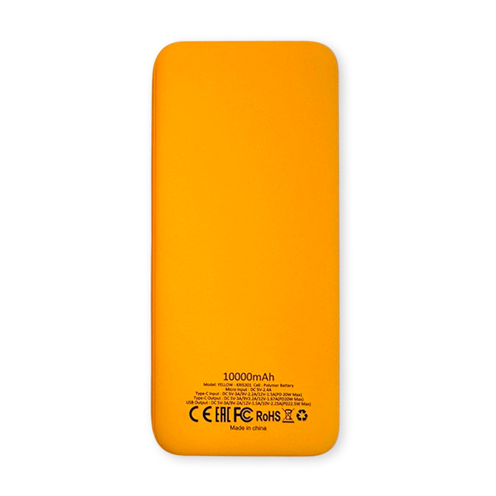Внешний аккумулятор Kris soft touch, 10000mAh
